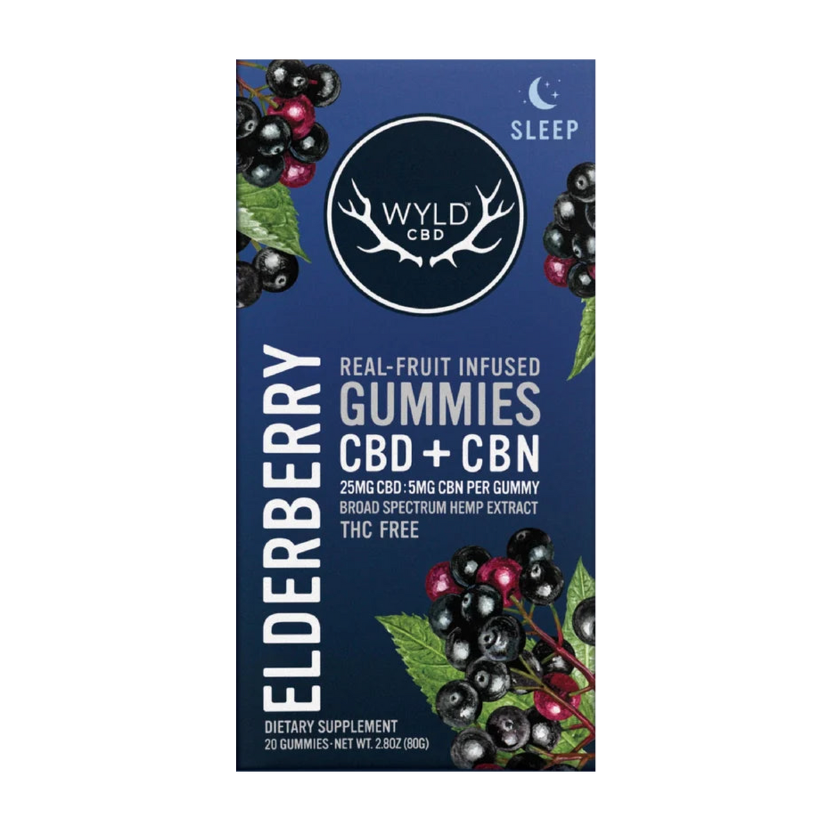 Wyld Elderberry Sleep Gummies CBD + CBN box