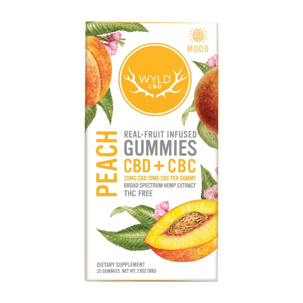 WYLD Peach 10mg CBC + 20mg CBD Gummies