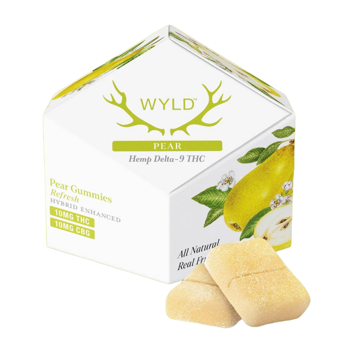 WYLD Pear 1:1 THC:CBG Gummies | Hemp THC