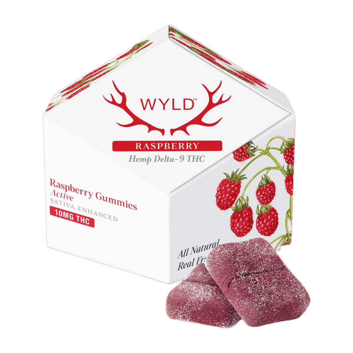 WYLD Raspberry Sativa THC Gummies | Hemp THC