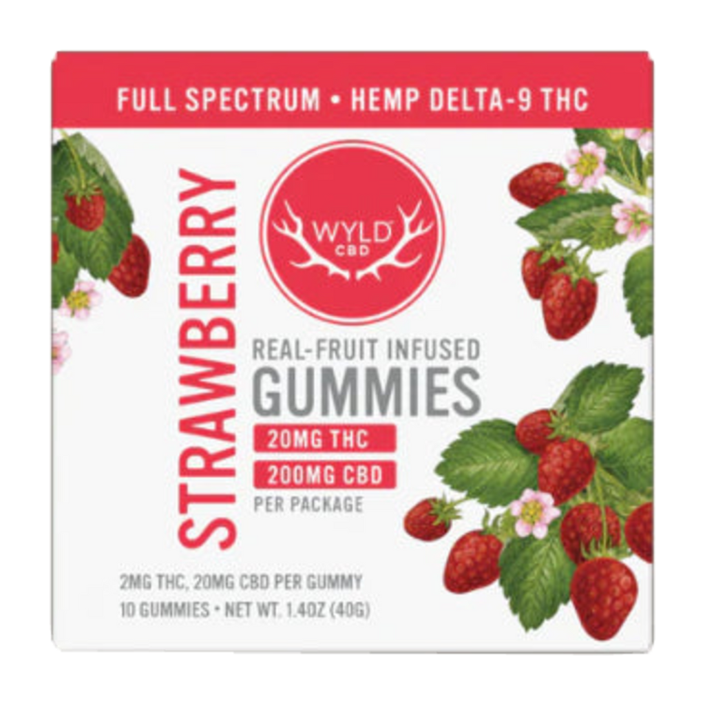 WYLD Strawberry 10:1 CBD:THC Gummies | Low Dose THC